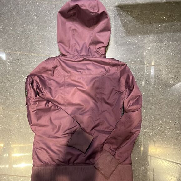 xs bee by burton purple mauve bomber winter jacket with fur hood - Picture 4 of 4